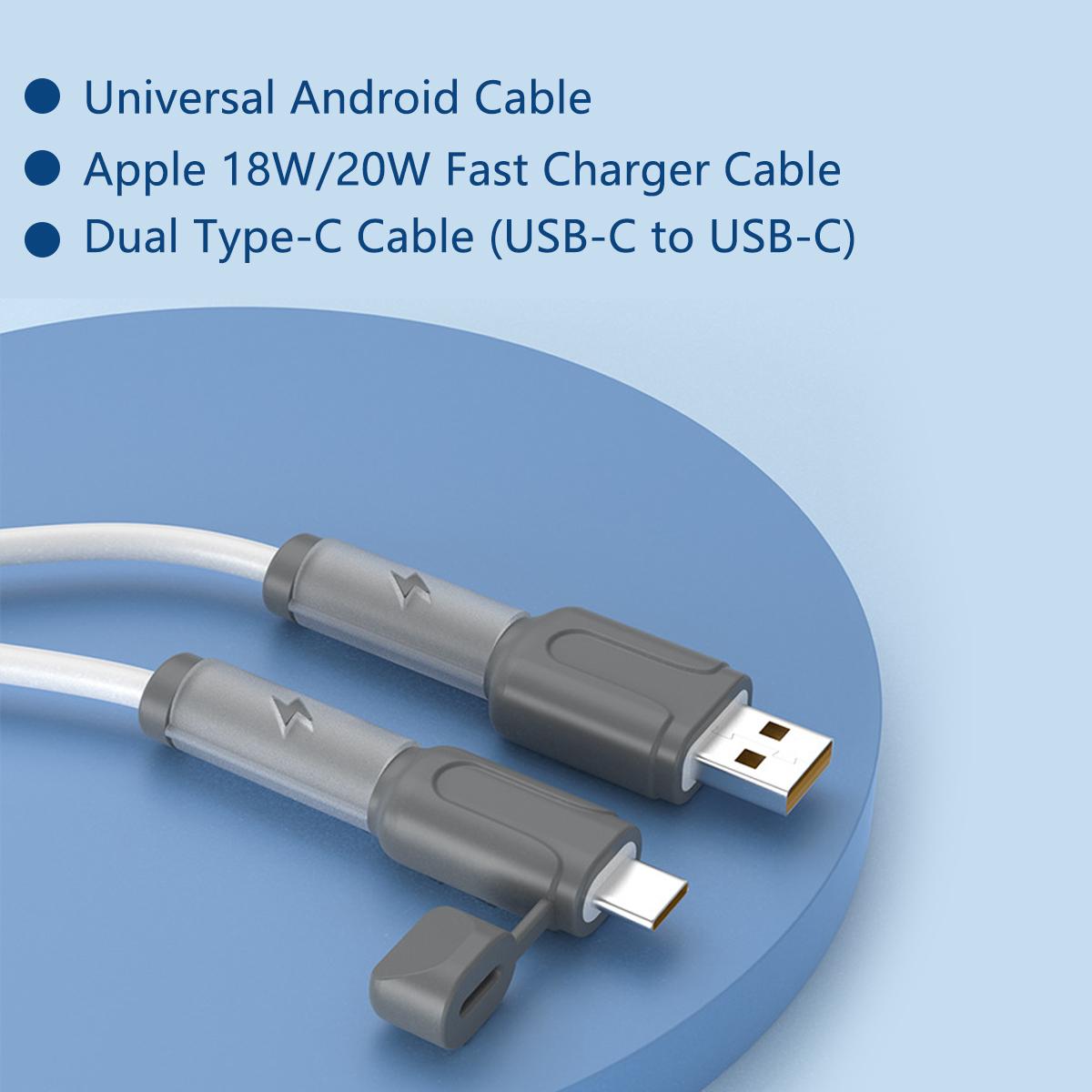 Silicone Cable Protectors for Phone Charger, USB-C, Data Cable Protective Cover Silicone Anti-Break Charging Cable Protective Cover Wire Bite Device Anti-Break, Silicone Cable Protectors, Charger Protector for Cord Silicone Cable Protectors for Phone Charger, USB-C, Data Cable Protective Cover Silicone Anti-Break Charging Cable Protective Cover Wire Bite Device Anti-Break, Silicone Cable Protectors, Charger Protector for Cord