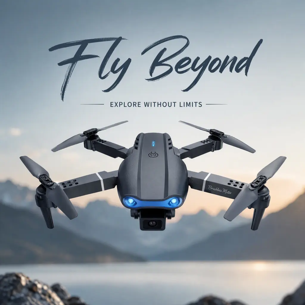 Starry Slumber.US E99Pro New Upgrade Plastic Body Mini Drone - Remote Control, Hand Controlled, 2 Rechargeable Batteries for Outdoor Leisure Play, Hand Controlled Drone