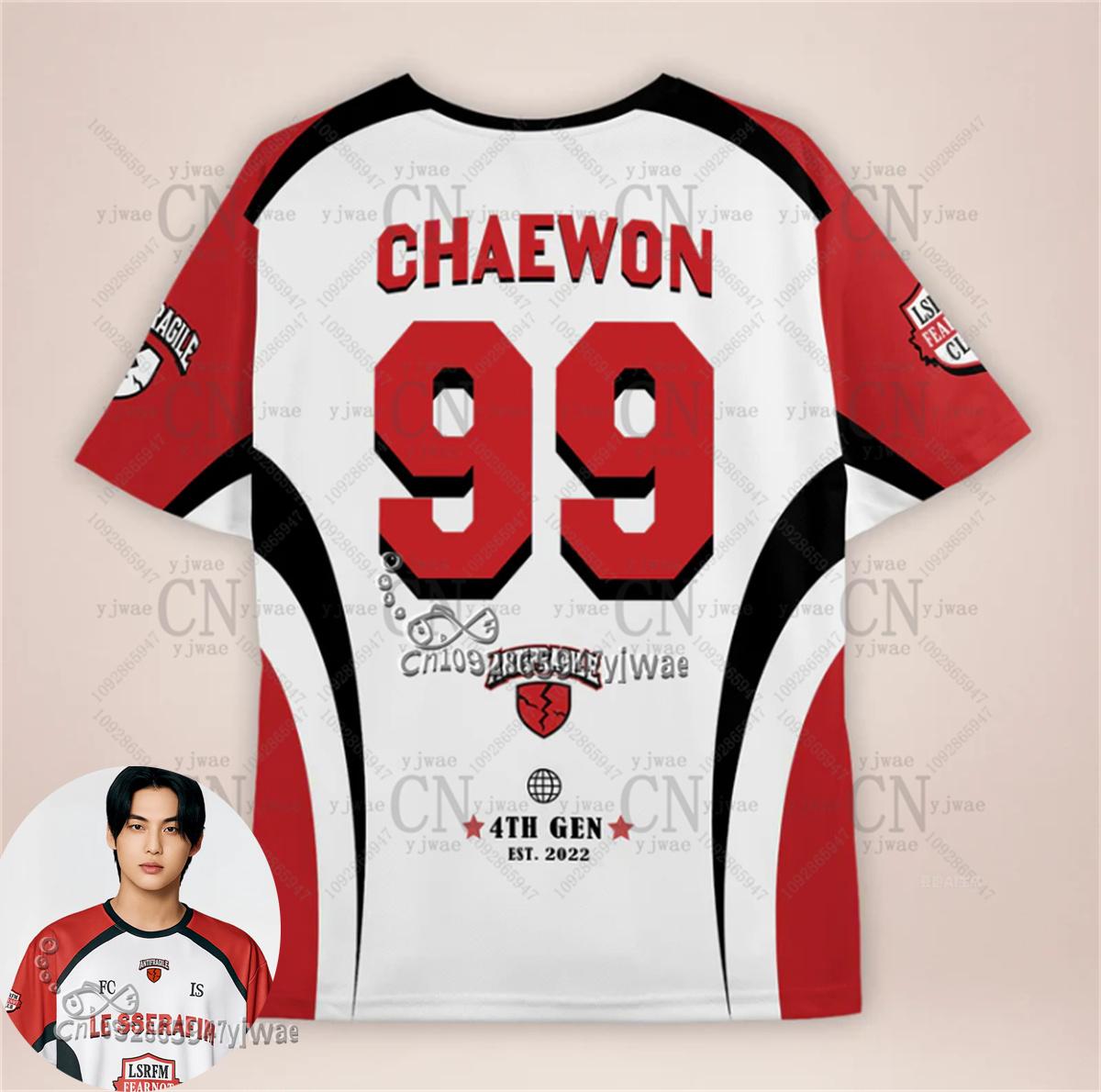 2026 New Kpop Fashion Jersey C-Chaewon Digital Graphic Short Sleeved Pop Music Tee Fan Gift Summer Men'S And Women'S T-Shirts