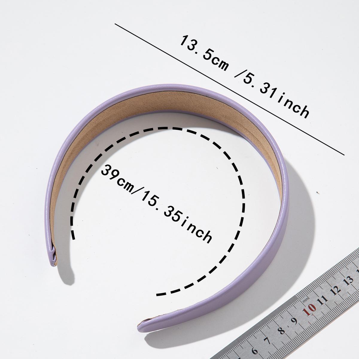 Korean Chic PU Leather Hair Hoops for Women, Solid Vintage Hair Bands with a Smooth Surface for Elegant Daily Styling, Headbands For Women, 3Cm, Round Band, Smooth Finish, 3Cm Wide, Chic Hoop, Casual, Dating