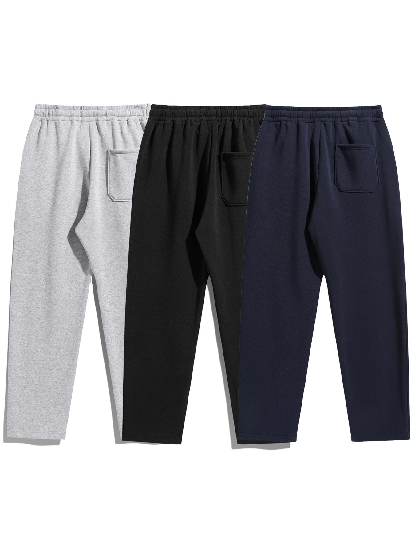 Men's Sport Fleece Pants, Elastic Waistband with Drawstring, Basic Running Pants, Athletic Running Pants, Ultimate Comfort for Daily Wear, All Seasons