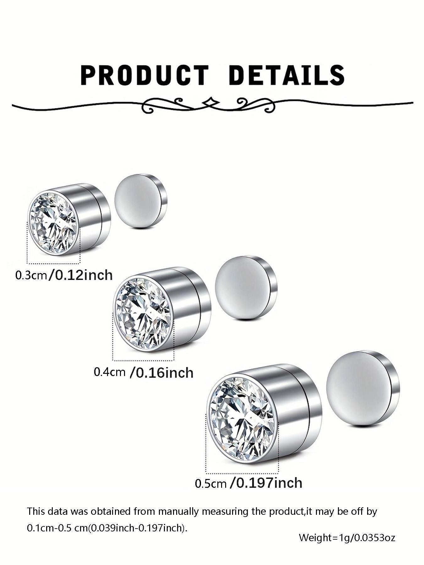 6pcs Magnetic Fake Nose Stud, Fake Nose Piercing Silver Gold Clip On Earring, Nose Piercing Jewelry