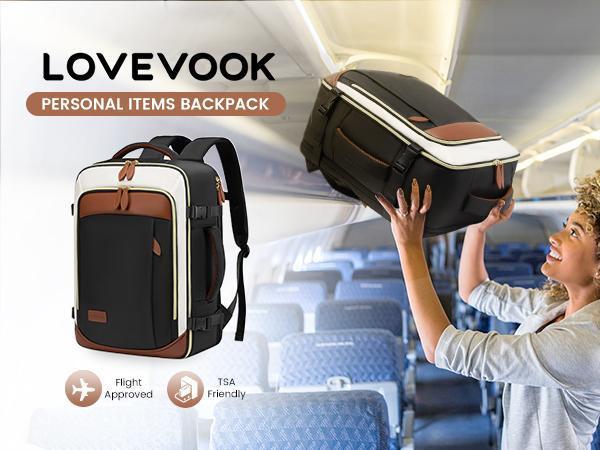 LOVEVOOK TikTokShopBacktoSchool TSA-Friendly Travel Backpack with Storage Bag and Toiletry Bag - Fits 17-Inch Laptop, for Hiking, Overnight, Weekend Trips and Business Travel