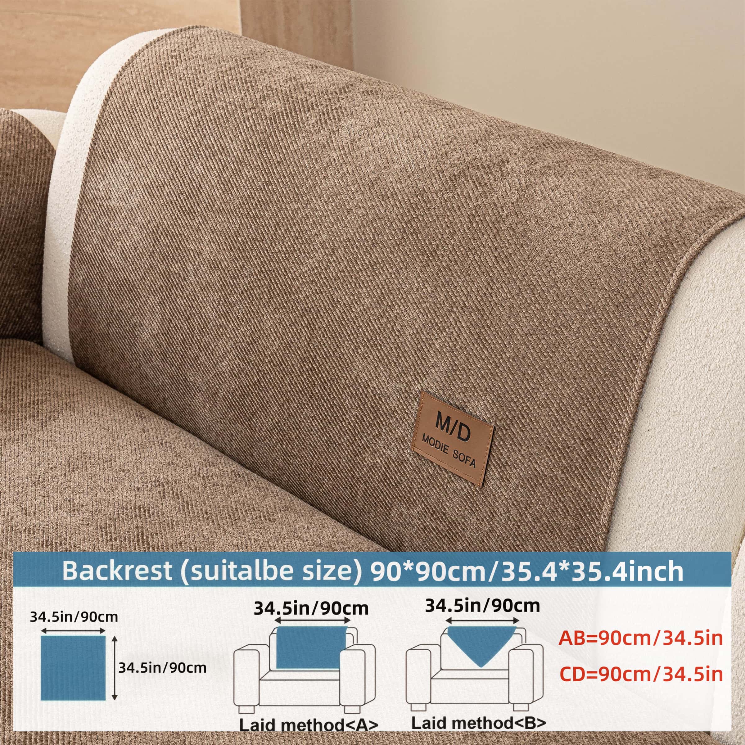Solid Color Thick Couch Cover for Dogs and Cats, Non‑Slip Sofa Seat Protector Pad, Soft Pet‑Friendly Furniture Cover, Multiple Colors for 1/2/3/4 Seater Sofa, Sofa Slipcover, Removable Washable Covers