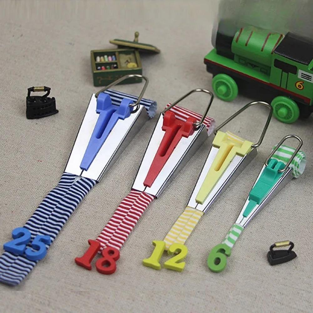 Adjustable Multi-Size Bias Tape Maker, DIY Sewing Foot Attachment, Non-Slip Hemming Tool, Quick Binding Folder, Easy Tape Maker, Presser Foot for Home Sewing, Craft Supplies, Bias Binding Kit, Sewing Accessories