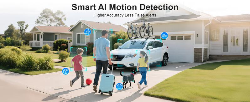 2K HD Window Security AI Camera, 4MP WiFi Indoor Camera with Starlight Night Vision & AI Smart Alerts for Home