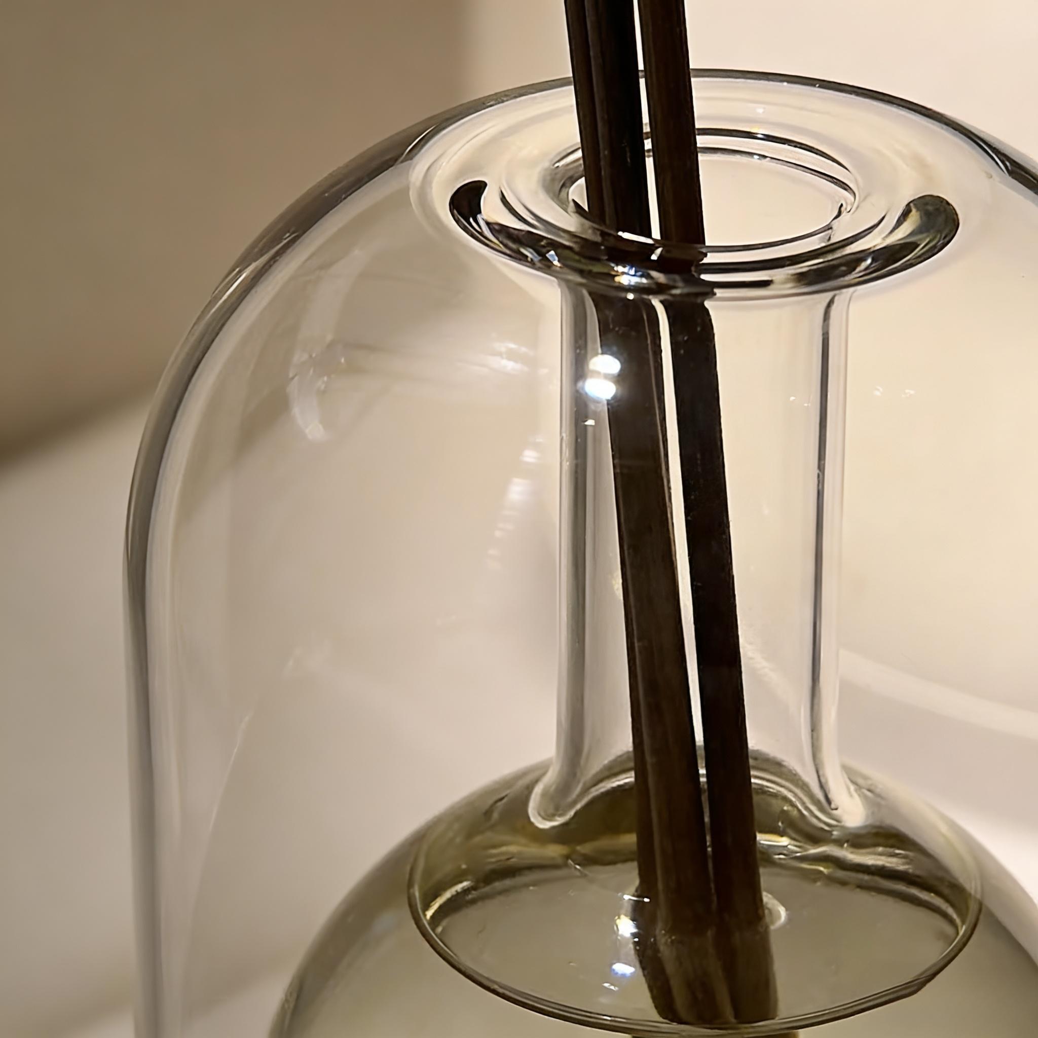 Clear Glass Aromatherapy Diffuser, 1 Count Portable Glass Diffuser Bottle, Modern Desktop Decorative Aromatherapy Scent Diffuser Bottle, Non-Electric Home Fragrance Oil Diffuser for Bathroom, Living Room, Hotel