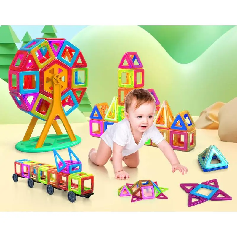 Children's magnetic building blocks, magnetic toy, magnetic iron pieces for boys and girls, educational assembly toy
