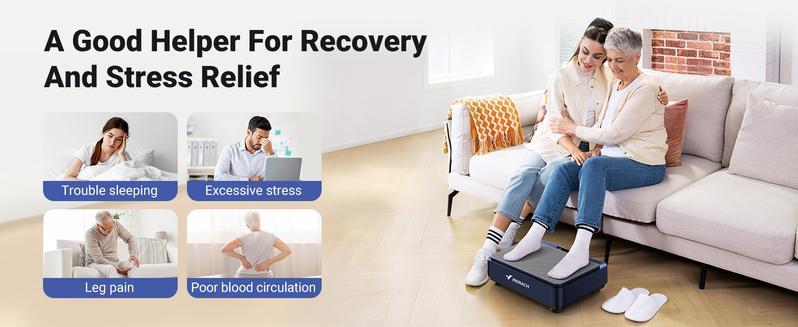 MERACH Mini Vibration Plate Exercise Machine, Lymphatic Drainage Machine, Whole Body Workout Vibration Platform for Fitness