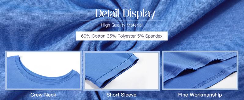 Danedvi Womens Oversized T-Shirts Cropped Summer Casual Short Sleeve Loose Fit Tee Tops Clothes Fabric