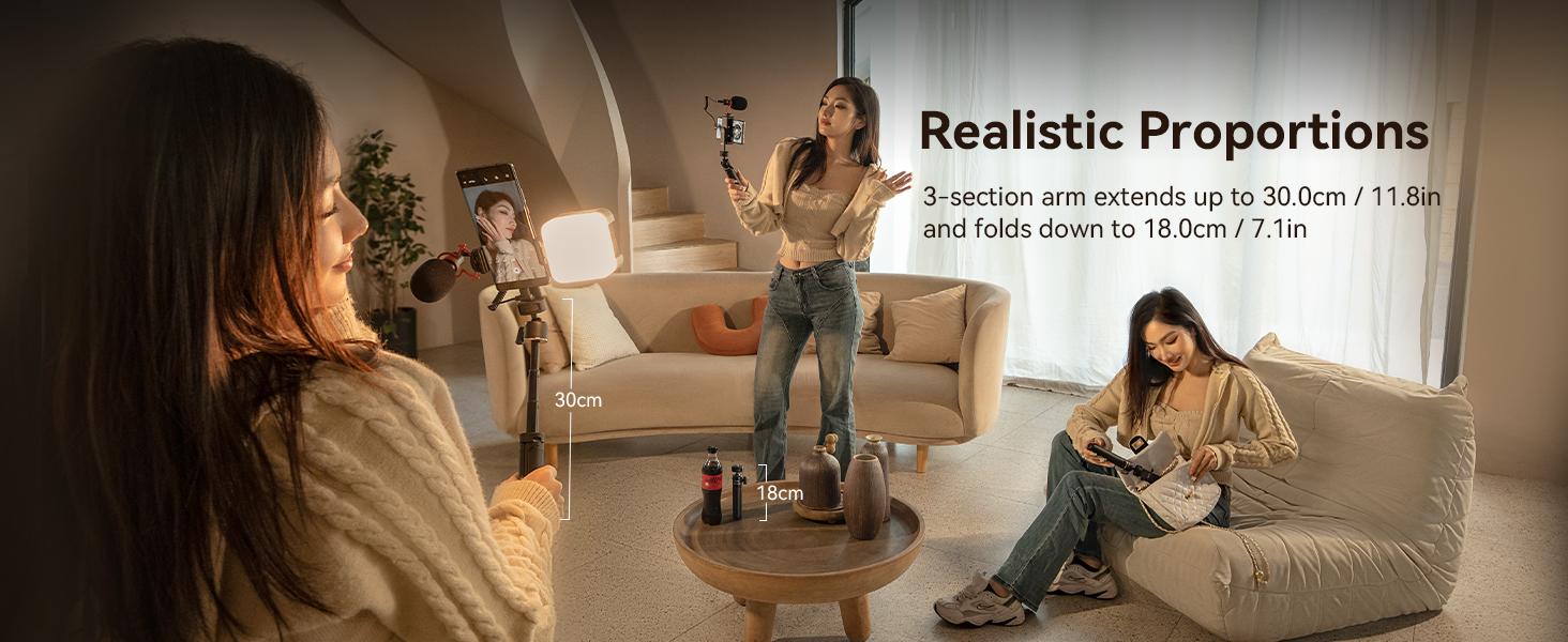 【Summerwins】SmallRig Phone Vlogging Kit for iPhone, Content Creator Smartphone Kit for YouTube and TikTok Starter, Video Equipment with Phone Tripod, Phone Mount / LED Video Light / Shotgun Mic - 4369 4364 4367 Selfie Accessories