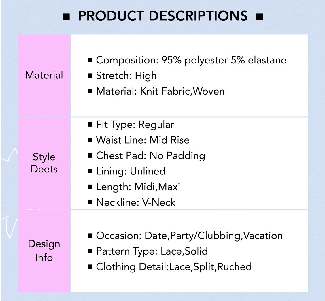 Cider [3 colors, size 2-10] Lace Ruched Split Cami Midi Dress