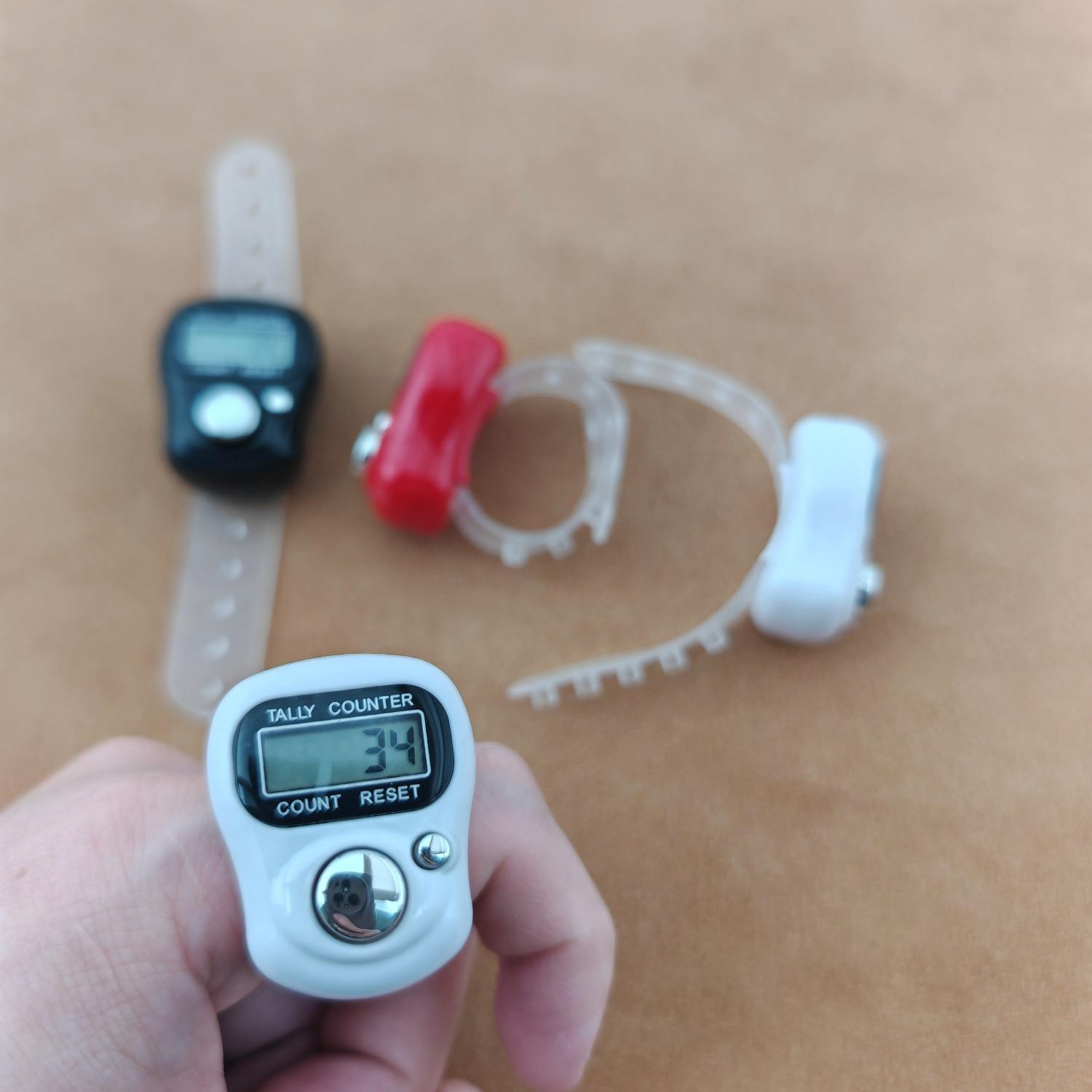 Multi-Pack Counter Clicker Hand Electronic Ring Counters Finger Digital Mechanical Prayer Tracking Rug Watch Tasbih Tasbeeh Machine Click Beads Knitting for Golf, Fishing, Record Traffic, Warehouse Points, Sports, Zikr Chanting Women Men Muslims Item Gear