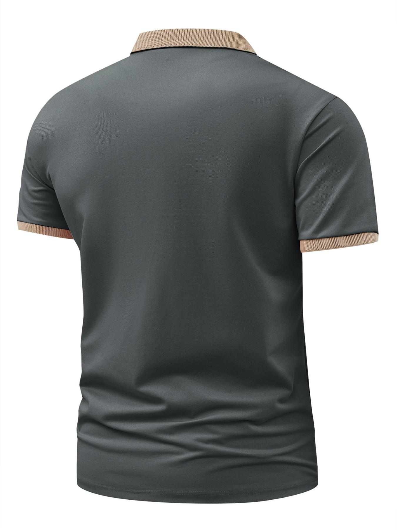 Men's Summer Polo Shirts, 2-Pack Letter Print Short Sleeve, Breathable Casual Golf Wear, Slim Fit, Multi-Color, Perfect Gift for Husband