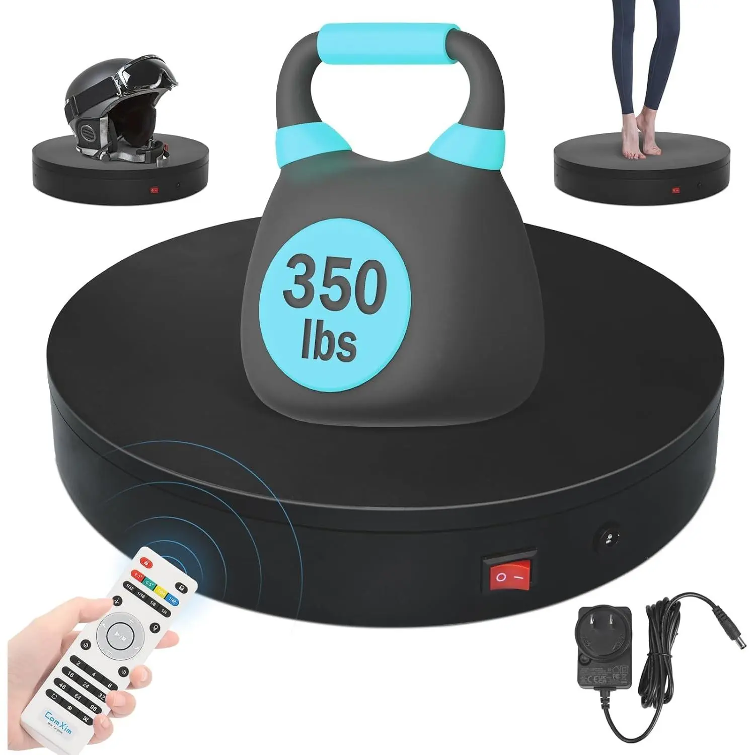 32cm Rotating Platform, 350lbs Capacity Motorized Electric Turntable, Heavy Duty Rotating Base, Large Motorized Display Stand for Photography Exhibition