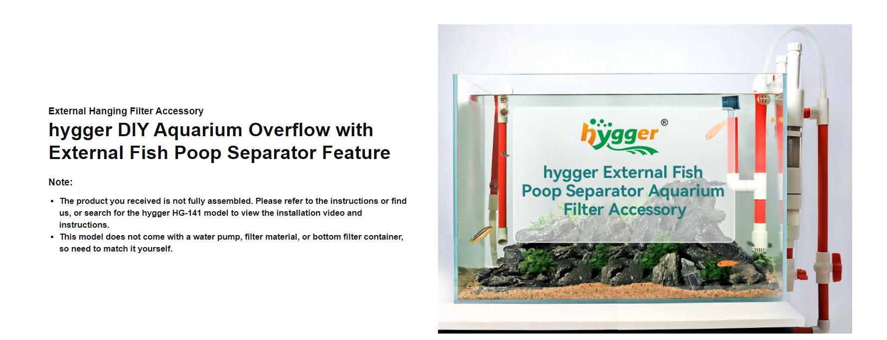 hygger Aquarium Fish Waste Collector, Aquarium Filter Accessory, External Hanging DIY Aquarium Pipe Filter with Fish Impurity Separator Collection Box, Fish Tank Siphon Filtration System hygger Aquarium Fish Waste Collector, Aquarium Filter Accessory, External Hanging DIY Aquarium Pipe Filter with Fish Impurity Separator Collection Box, Fish Tank Siphon Filtration System