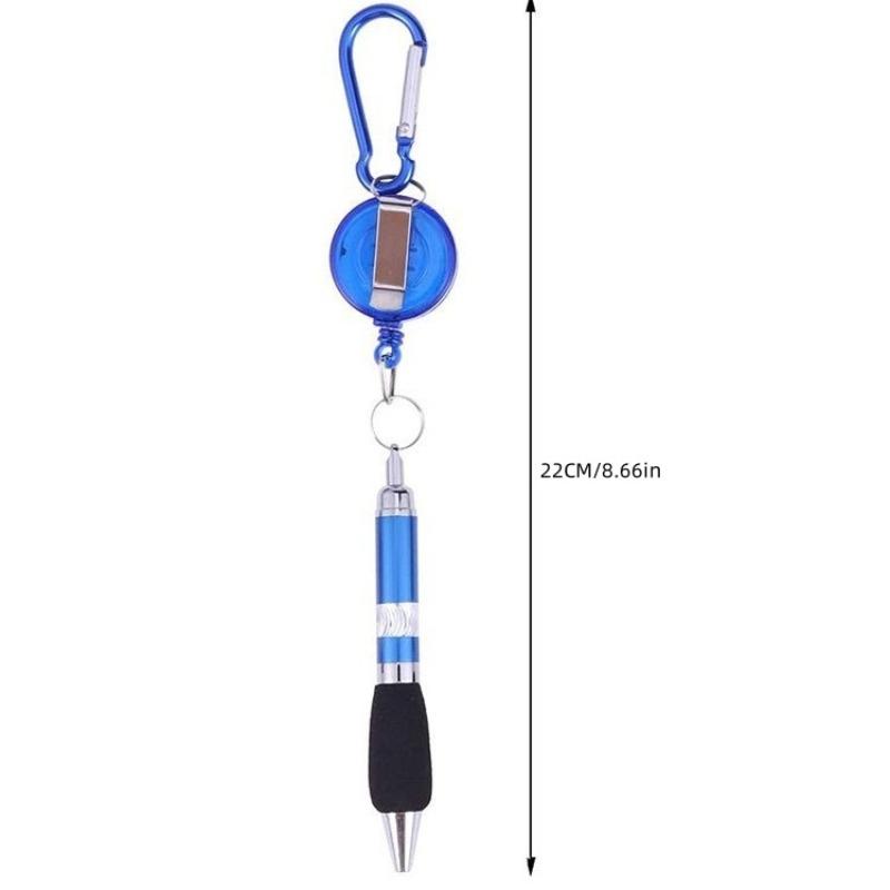 3 in 1 Retractable Ballpoint Pen Keychain, 1/5/7 Sets Multifunctional Writing Pen with Keychain, Portable Writing Tool for Office School