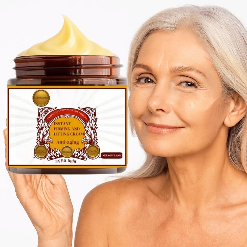 Instant Firming Lifting Face Cream, Smooths Fine Lines, Crow's Feet, Smile Lines, 3 Tightening Effects in 2 Minutes, Rich in Collagen