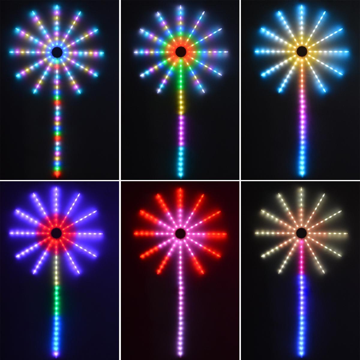Smart RGBIC Firework Light, USB Powered Christmas Led String Light, Waterproof Bluetooth-compatible Decorative Light for Party, Bar, Indoor & Outdoor Garden Hanging Decor, Led Mood Light