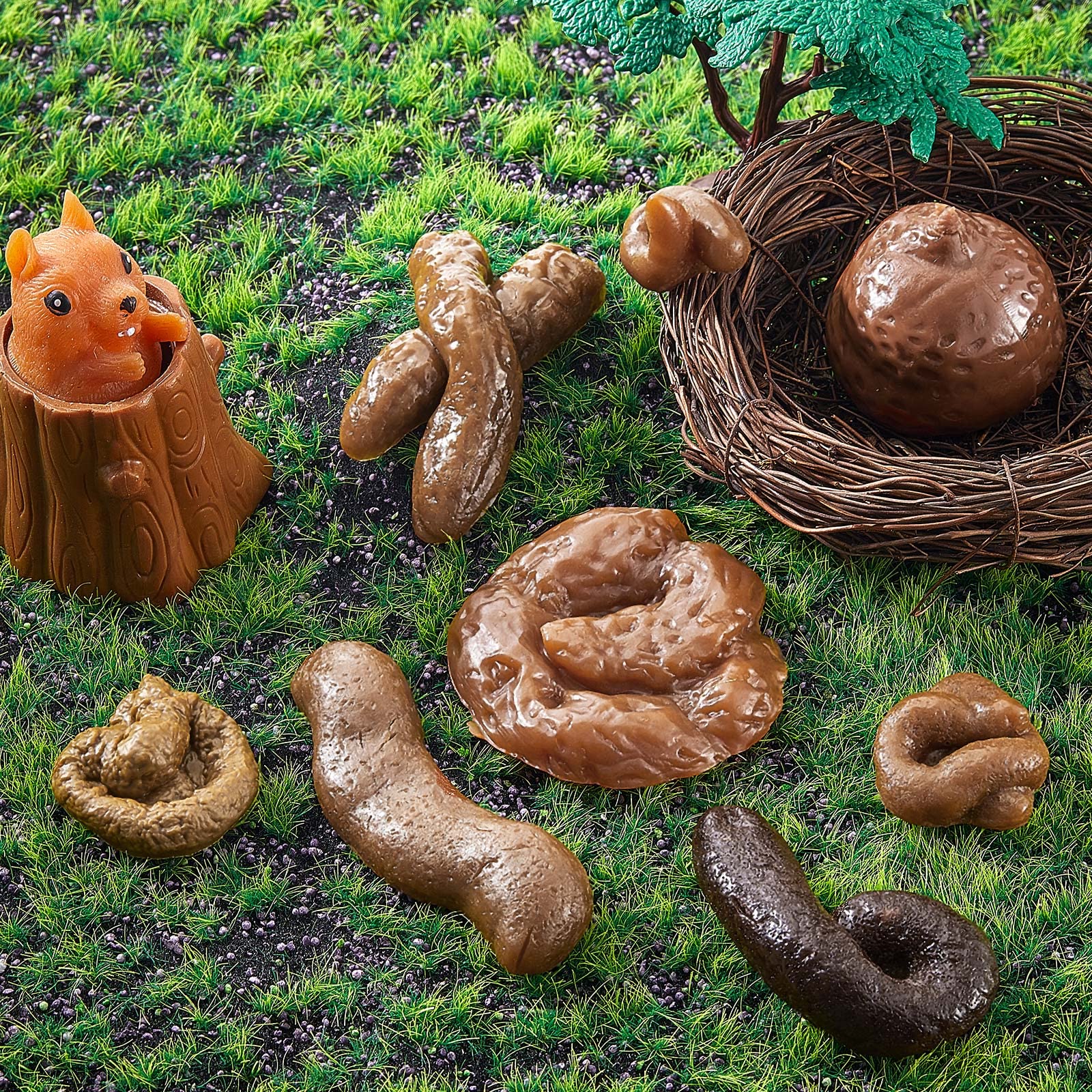 Fake Poop 7/8 Pcs Realistic Prank Poop Props Brown Soft Poop Fun Party Supplies Prank Games with Friends Family Classmates Fake Turd Gifts Perfect for Office Pranks,Pet Pranks Birthday Graduation Party Funny Gift for Mother's Day