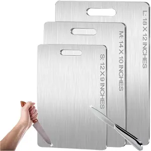 2026 New Upgraded 100% Pure Titanium Kitchen Cutting Board, Double-sided, Non-toxic Titanware Board, Hygienic and Durable, Machine Washable ( 12inch length x 9inch width): Home and Kitchen