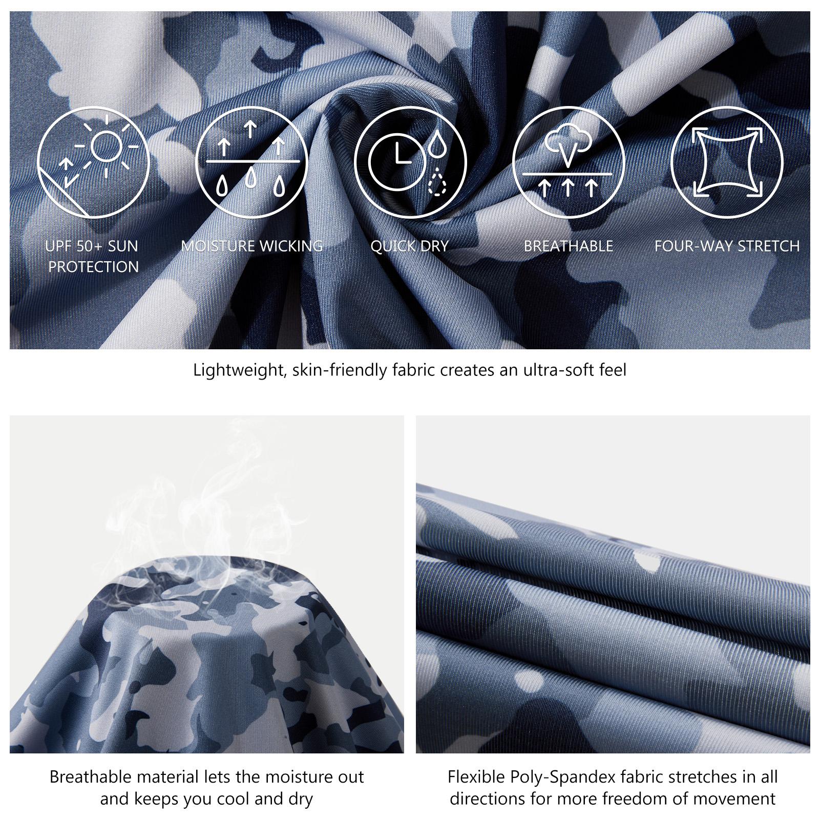 BASSDASH Men’s Camo Fishing Shirts UPF 50+ Long Sleeve Quick Dry Lightweight T-Shirts for Outdoor Hiking Kayaking FS37M