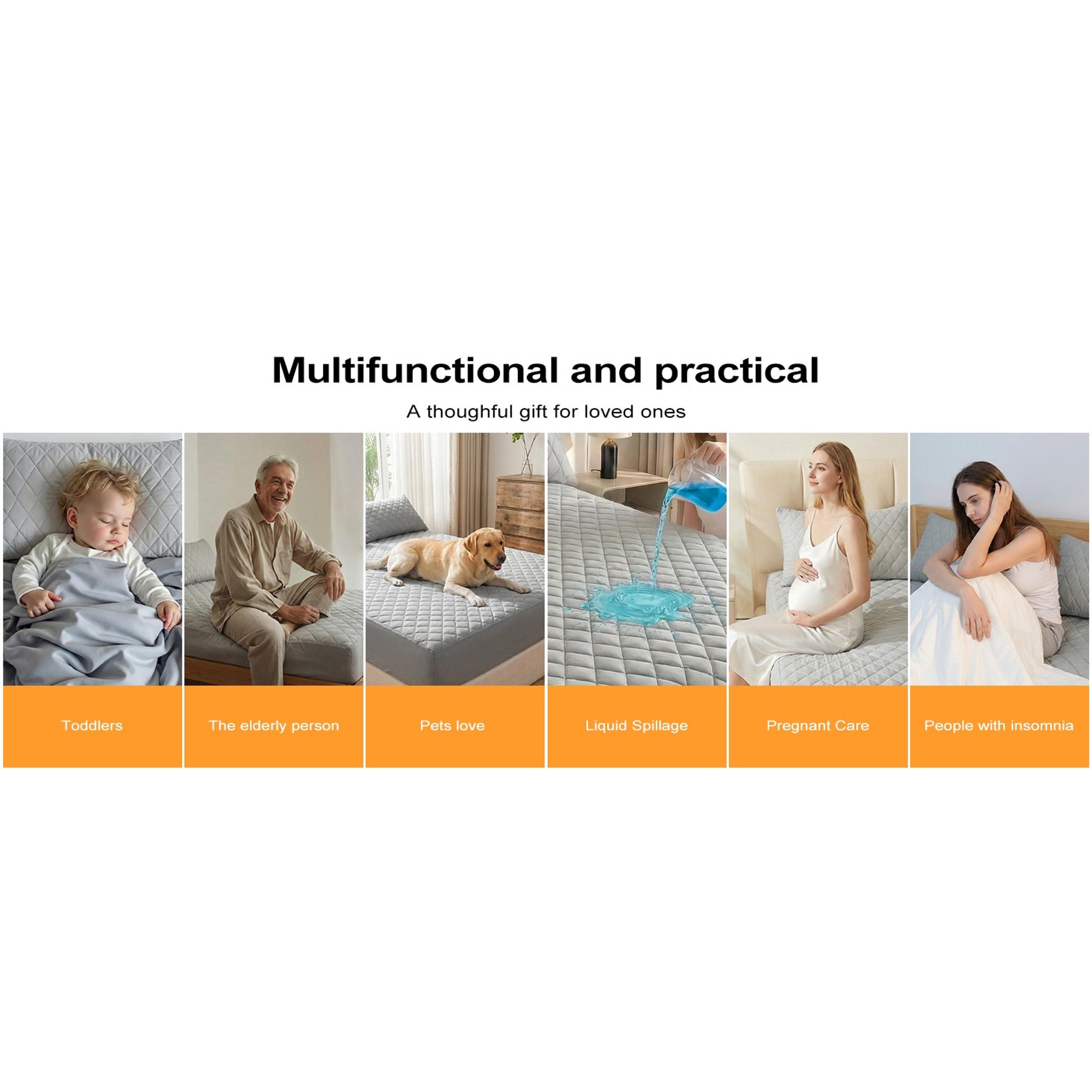 Pink Twin Waterproof Breathable Mattress Cover - Full-Size, Ultra-Soft, Machine Washable - Suitable for Home and Bedroom Use
