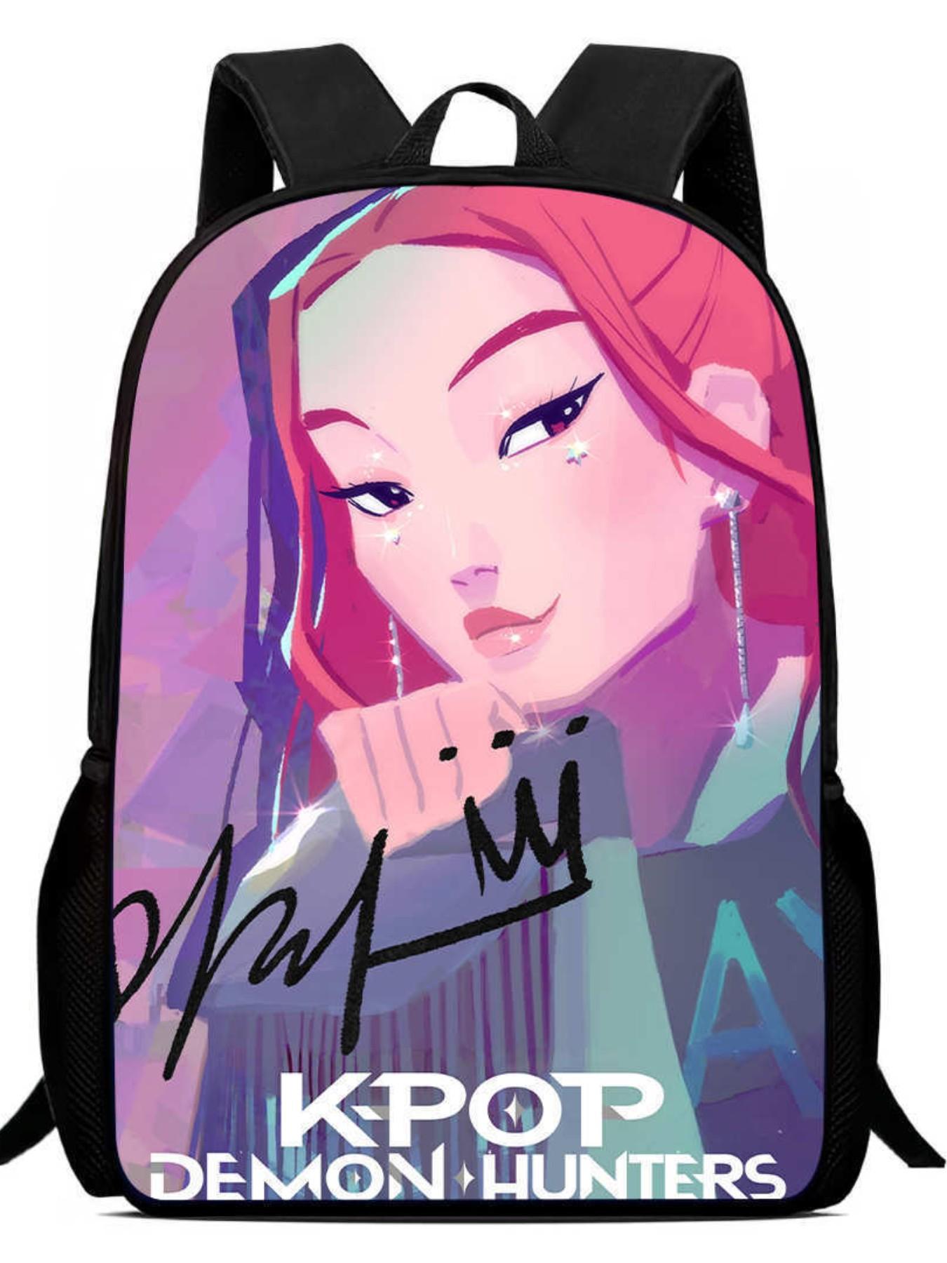 K-Pop Demon Hunters Concert Style Backpack, High Aesthetic Student Bag, Anime Merchandise Dual Shoulder Bag, Trendy School Bag