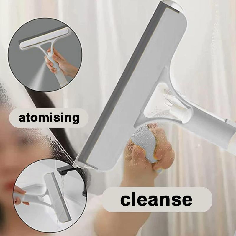 3-in-1 Glass Cleaner Scraper + squeegee + scrubber + spray in one design, easy to deal with home windows, mirrors and car windscreen cleaning!Efficient cleaning, one scrape and you're clean! 3-in-1 Glass Cleaner Scraper + squeegee + scrubber + spray in one design, easy to deal with home windows, mirrors and car windscreen cleaning!Efficient cleaning, one scrape and you're clean!