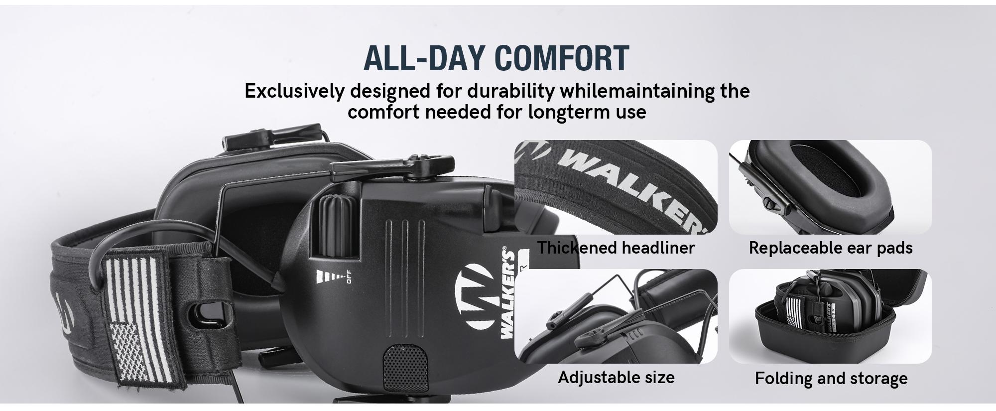 Tactical Ear Protection Headset, Noise Cancelling Wired Over-Ear Headphones for Shooting Cs Hunting, 1 Piece, High-Quality Sound Design