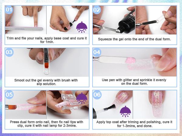 MOROVAN Poly Gel Nail Kit: Glitter Clear Poly Gel Nail Kit Starter Kit 18 Colors with U V Lamp DIY Nail Extension Kit Nail Art Nail Care MOROVAN Poly Gel Nail Kit: Glitter Clear Poly Gel Nail Kit Starter Kit 18 Colors with U V Lamp DIY Nail Extension Kit Nail Art Nail Care