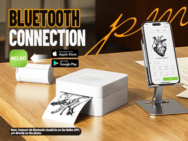 Mini Sticker Printer-2 Inch Bluetooth Thermal Pocket Printer,Inkless Portable Printer for School Notes,Photos, Memos,Lists,Gifts,Journals