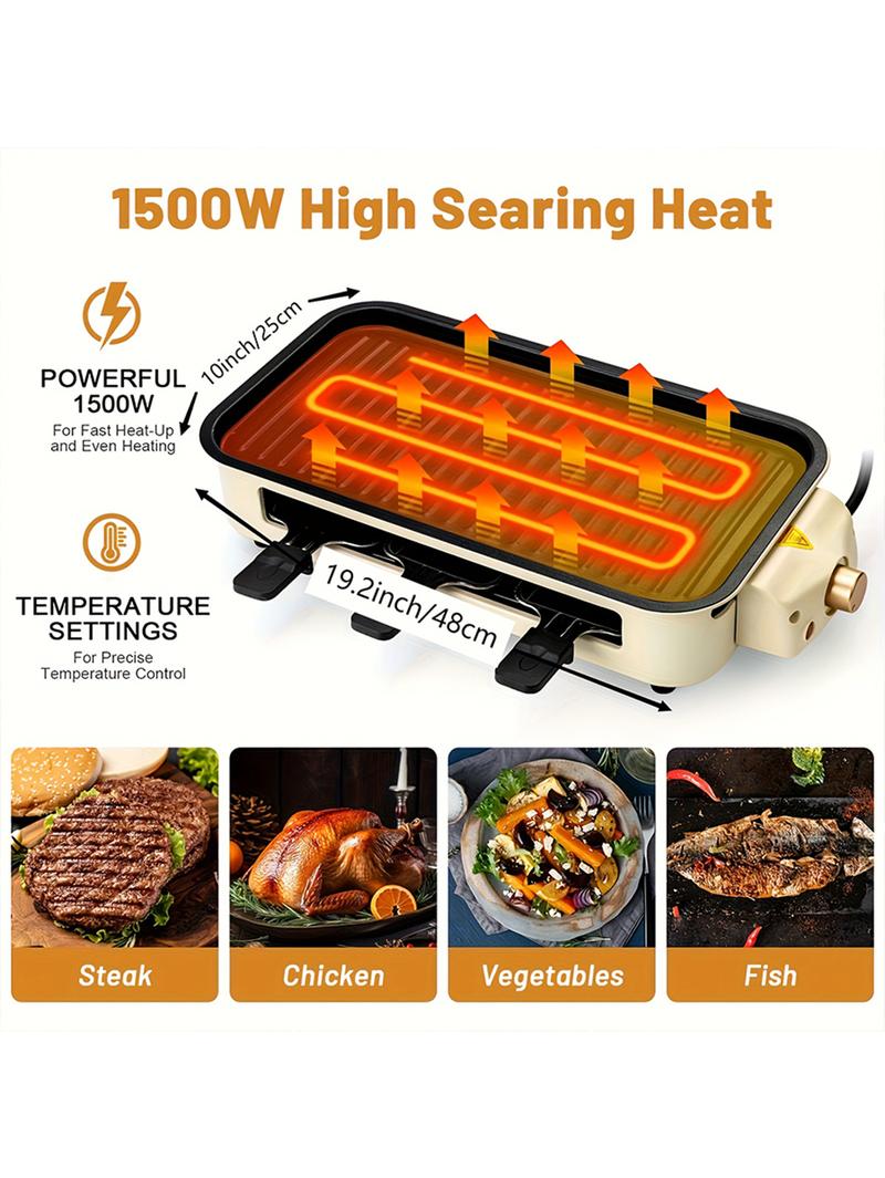 Halloween Festival Warm-up AORAN 1800W Indoor Electric Smokeless BBQ Grill with Non-Stick Coating, Perfect for Home Korean BBQ and Multi-Function Cooking Stainless Steel Grilling Universal Griddle Halloween Festival Warm-up AORAN 1800W Indoor Electric Smokeless BBQ Grill with Non-Stick Coating, Perfect for Home Korean BBQ and Multi-Function Cooking Stainless Steel Grilling Universal Griddle