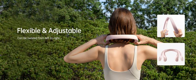 Bladeless Neck Fan, Portable Cooling Personal Fan, USB Wearable Neck Fan Rechargeable, 3-Speed Adjustable, Faster Cooling, Ultra-quiet, Suitable For Home, Suitable For Indoor And Outdoor Use， Birthday Gifts for Men Women, Fan Multifunction Air Circulation