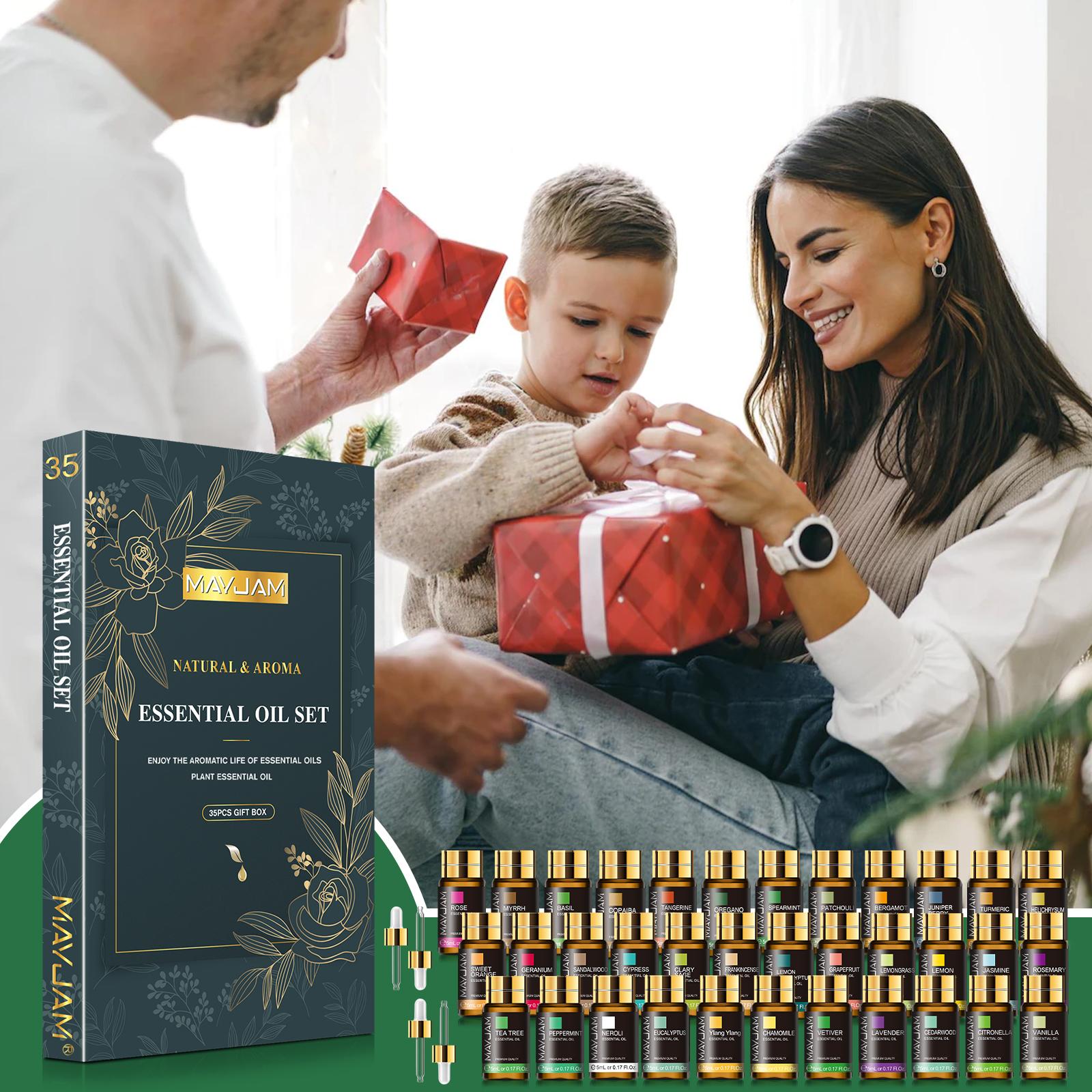 MAYJAM 35Pcs Essential Oil Gift Set for Diffuser, Aromatherapy Oils for Home Fragrance, Air Freshener, Humidifier, Perfume, Candle, Scent, Springtok