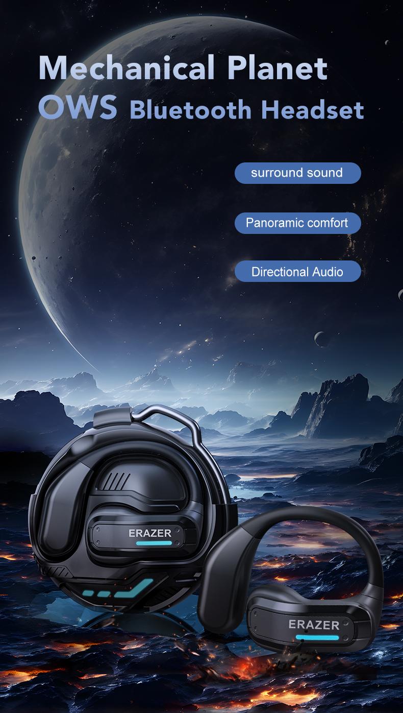 ERAZER X8 translation headset OWS headset Bluetooth 6.0 headset supports 135 languages ​​real-time Bluetooth translation to play music, phone call headset and conference summary headset