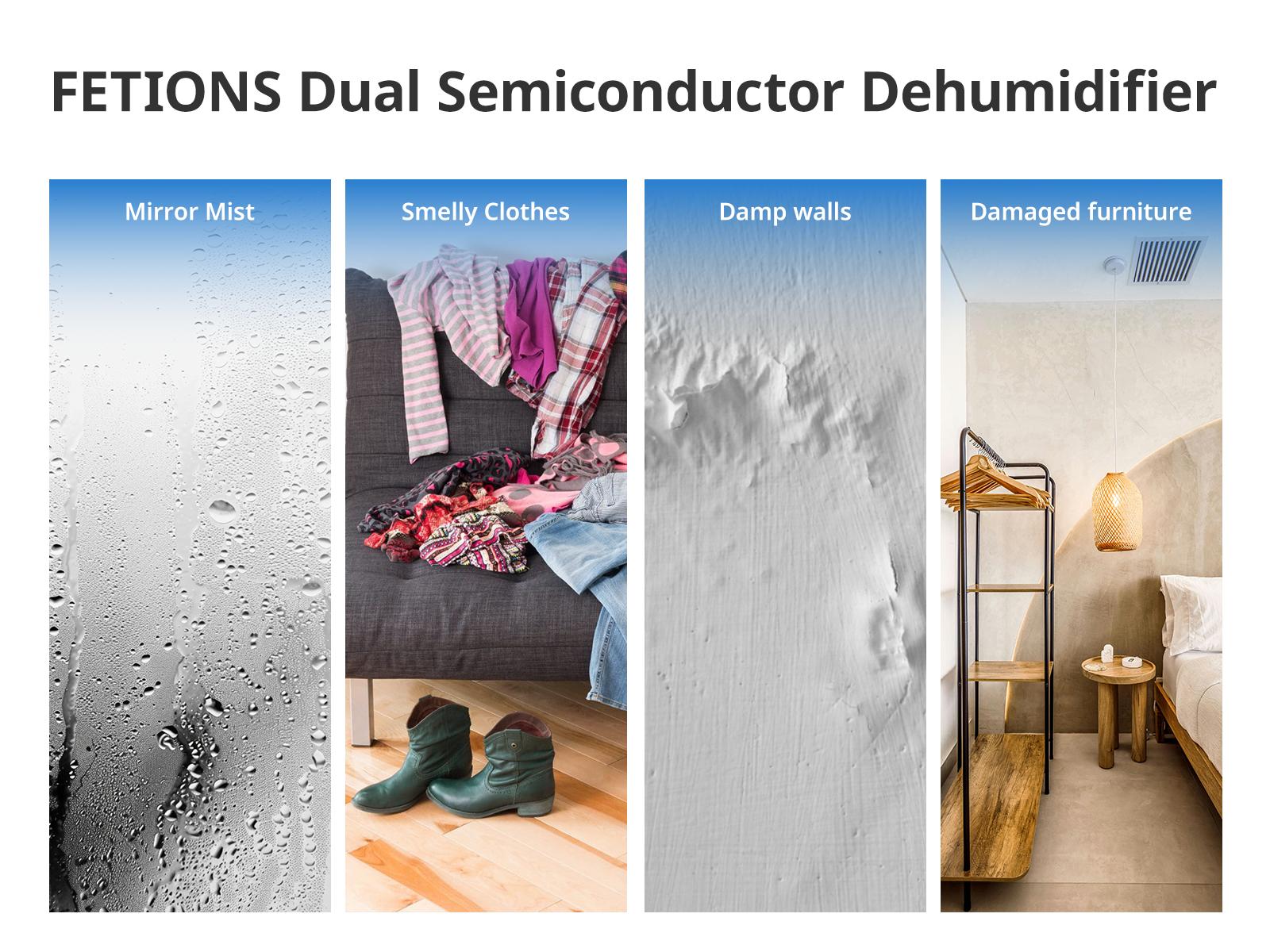 Fetions Portable Dehumidifier, 95oz Water Tank, High-Efficiency Moisture Removal, 7 Color Modes, Includes Drain Hose, Ideal for Bedroom, Kitchen, Basement, and Bathroom, White Fetions Portable Dehumidifier, 95oz Water Tank, High-Efficiency Moisture Removal, 7 Color Modes, Includes Drain Hose, Ideal for Bedroom, Kitchen, Basement, and Bathroom, White