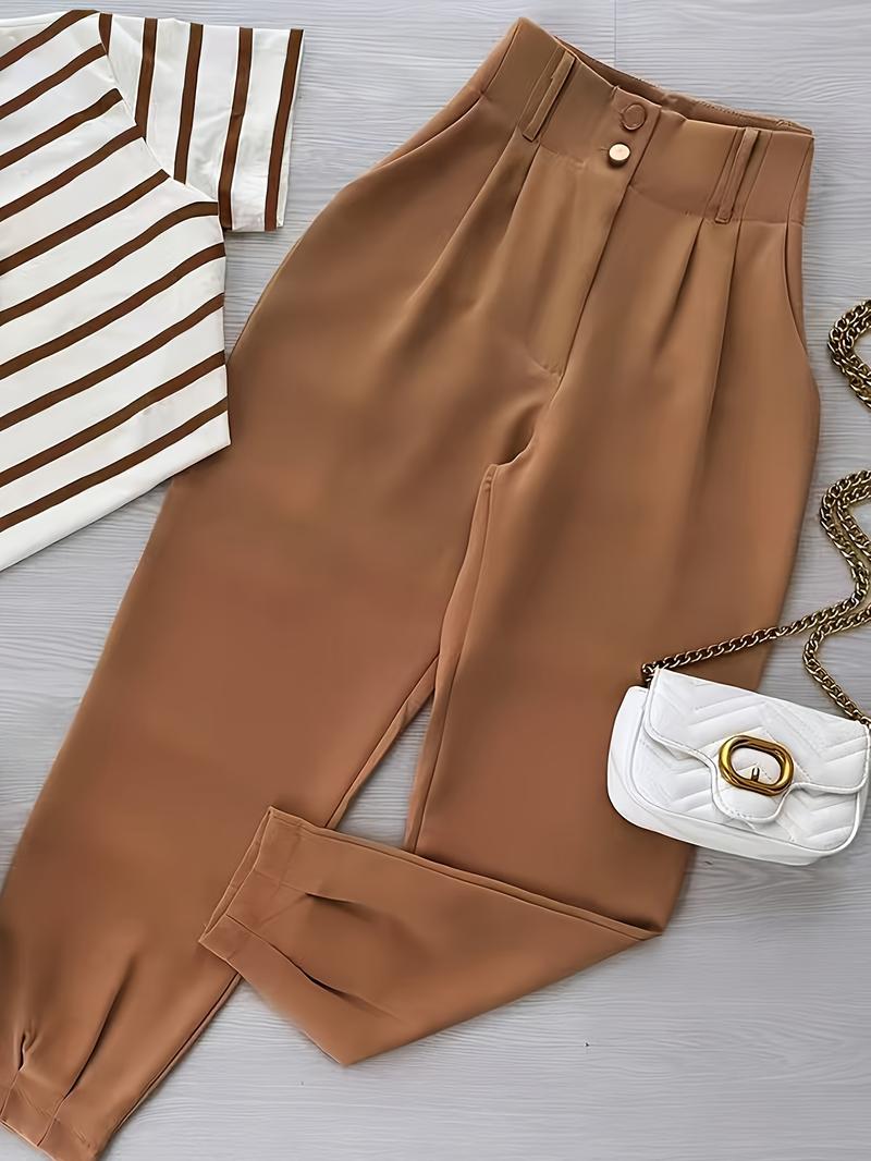 Autumn Fashion Women's Two-Piece Set, Casual Commuter Long Pants, Stylish Fall Clothing for Daily Wear, Comfortable and Trendy