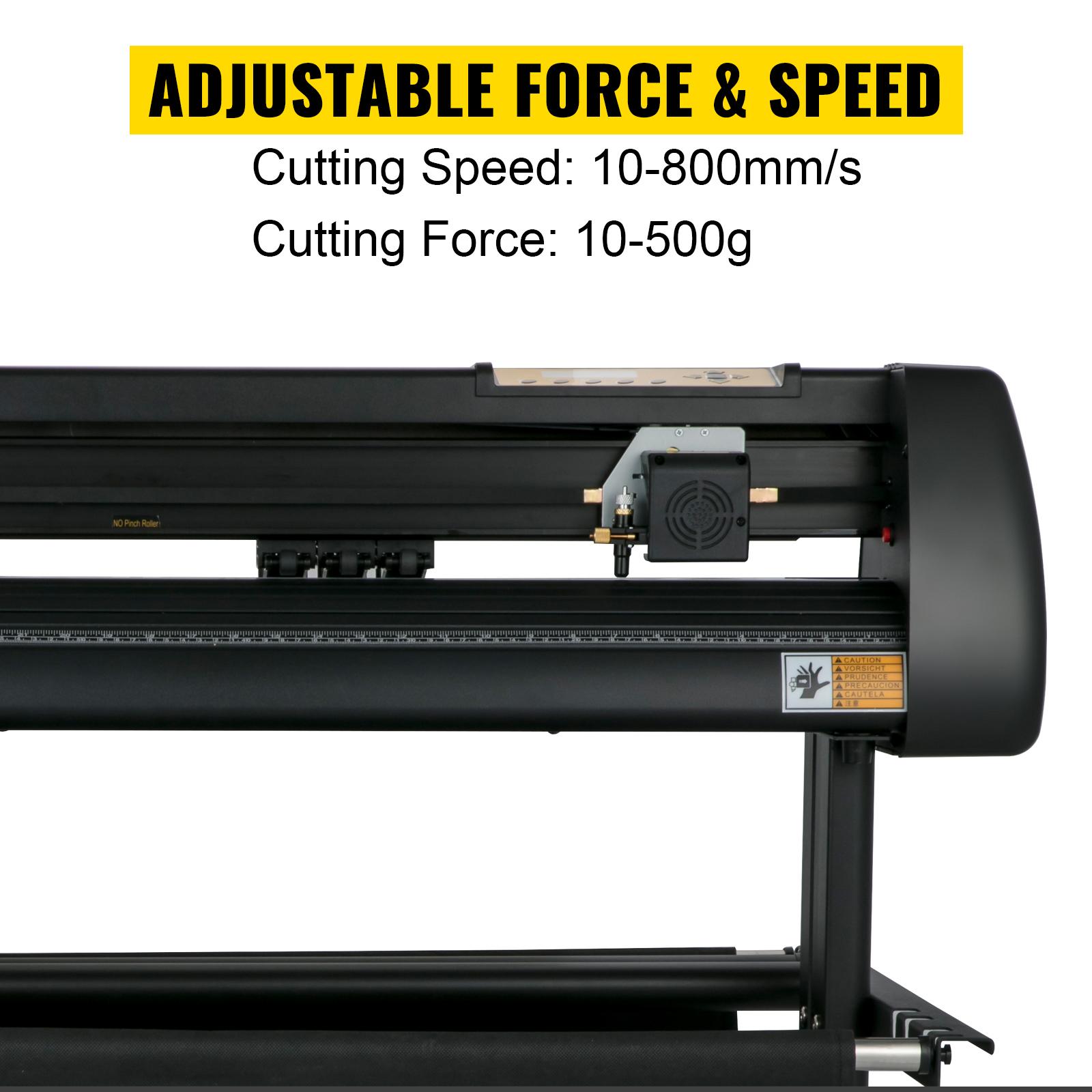 VEVOR Vinyl Cutter, 34Inch Bundle, Vinyl Cutter Machine, Manual Vinyl Printer, LCD Display Plotter Cutter Sign Cutting with Signmaster Software for Design and Cut, with Supplies, Tools