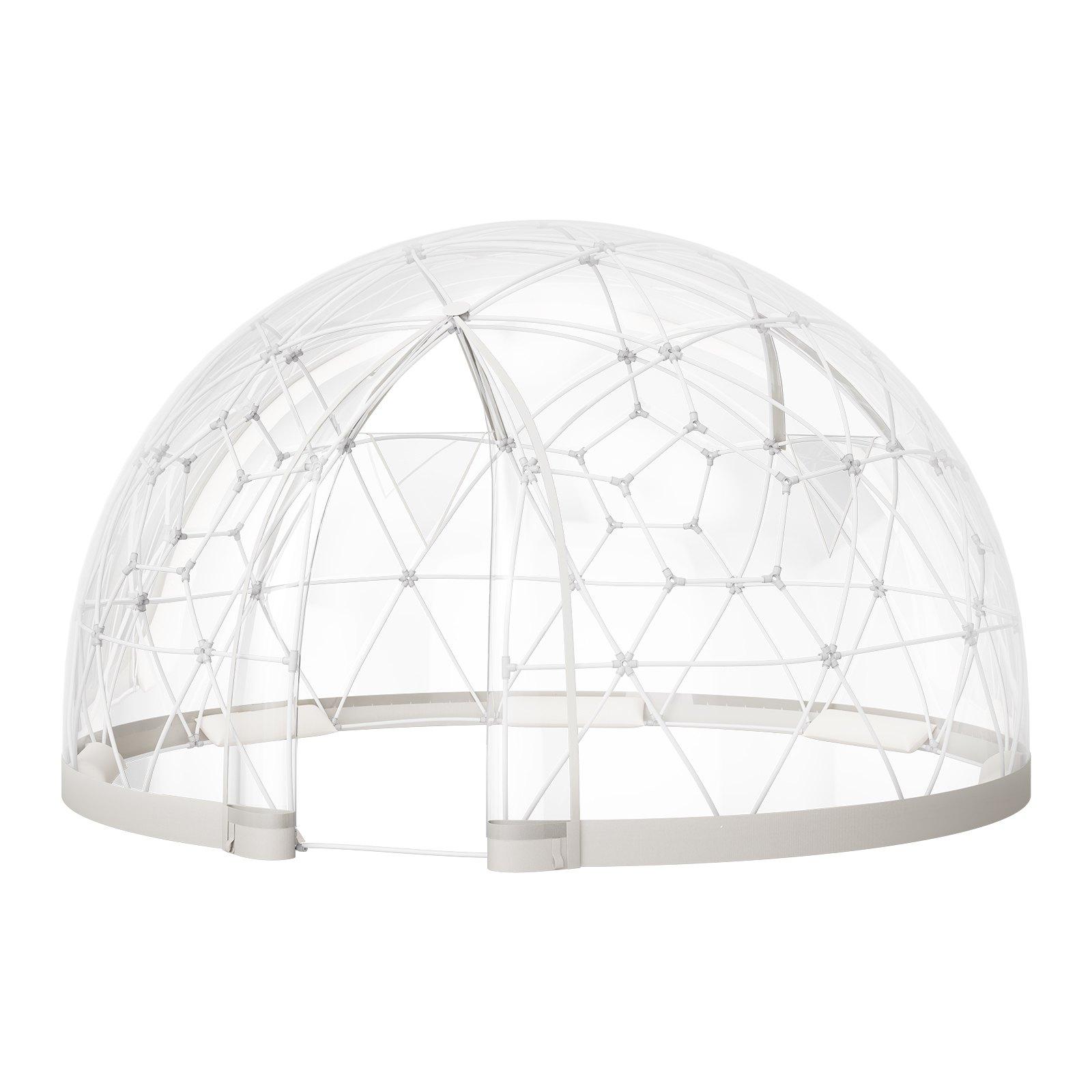VEVOR Garden Dome Igloo, 12x 7.2 ft Outdoor Clear Bubble Tent for 4-7 Person, Weatherproof Geodesic Dome Greenhouse with Window, PVC Igloo Tent for Backyard Patios Camping Party Wedding
