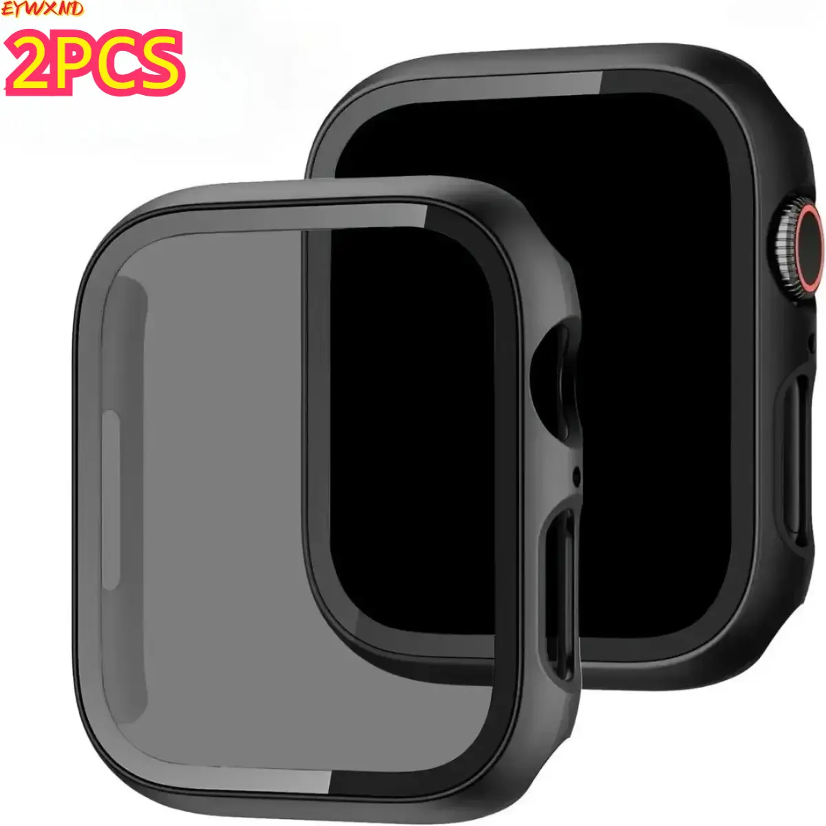 Privacy Screen Protective Case for iWatch with Built-in Tempered Glass, 2-in-1 Anti-Peeping Ultra-Thin Screen Protector & Cover, Compatible with 38–49mm Apple Watch Series & Ultra, Fashionable Protective Accessory for Men & Women sohochic