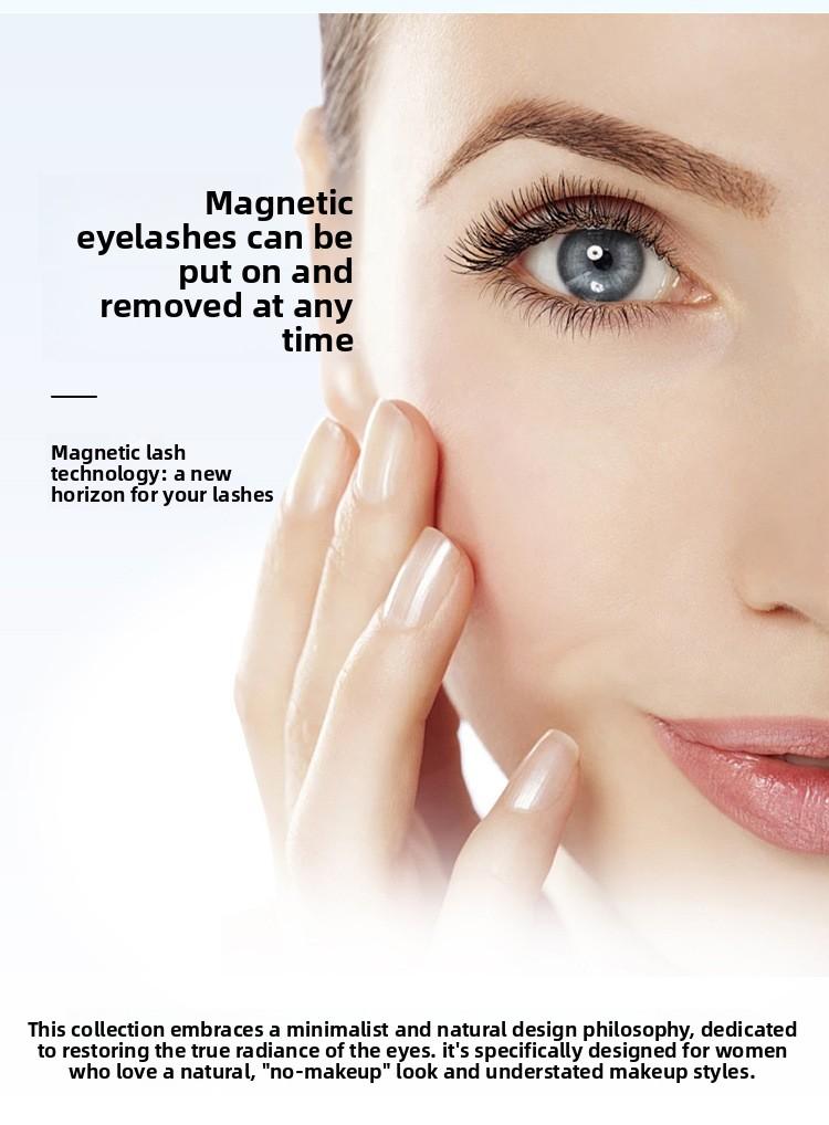 Fox Style Magnetic Eyelashes Natural Camellia Design 3D Thick Magnet Eyelashes No Glue Needed Waterproof Reusable for Women Girls