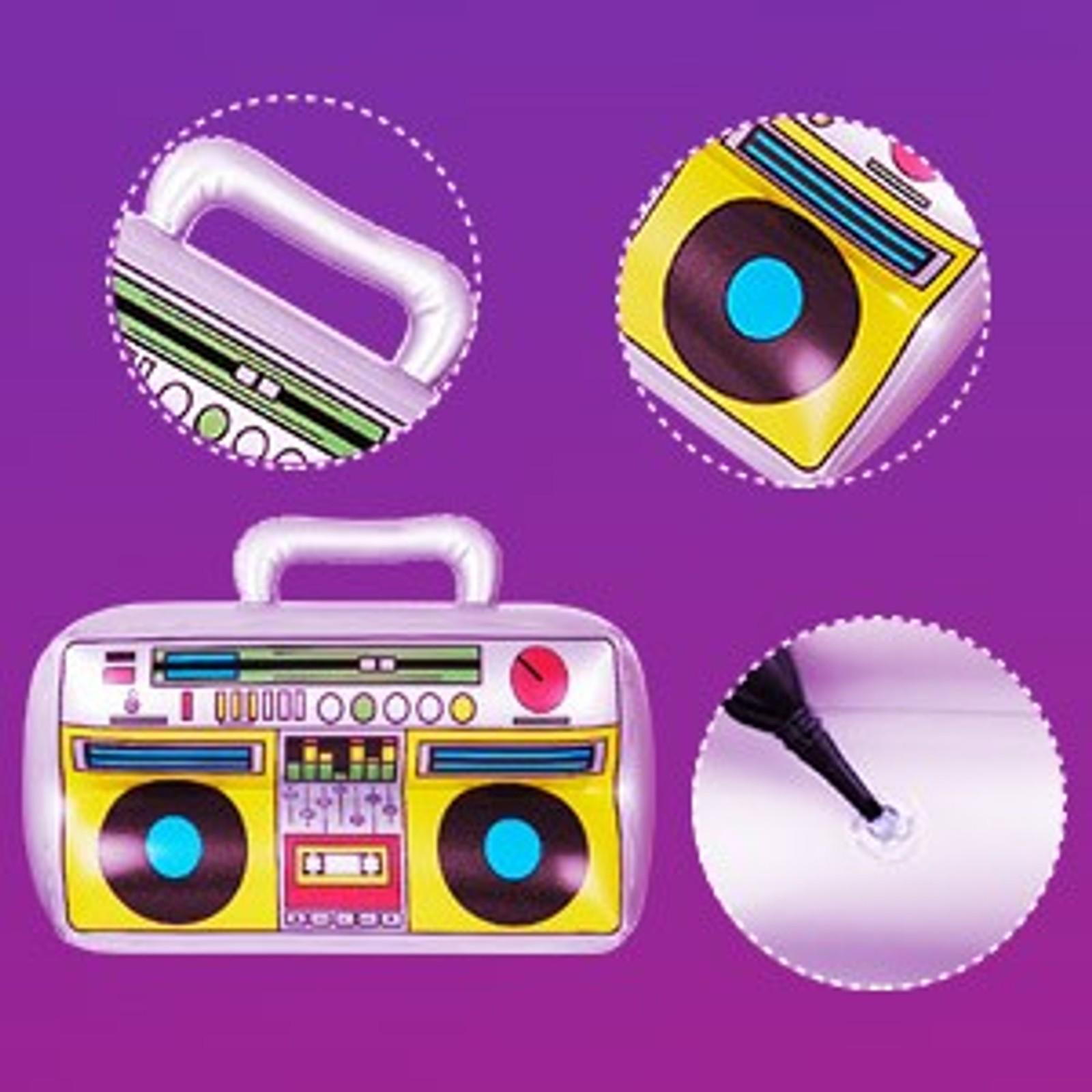 2 Pcs Inflatable Disco Ball Guitar Props 80s 90s Halloween Decor