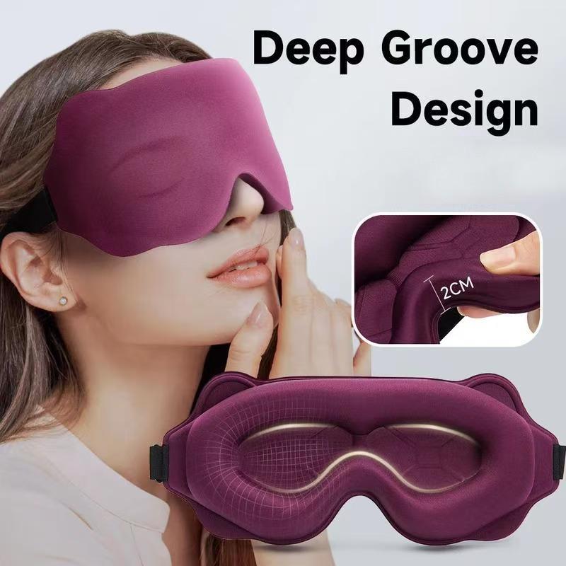 3D stereoscopic sleep eye mask, designed to extend eyelashes, with adjustable shoulder straps for molded masks at night, and a 100% light blocking eye mask, suitable for travel, yoga, and napping