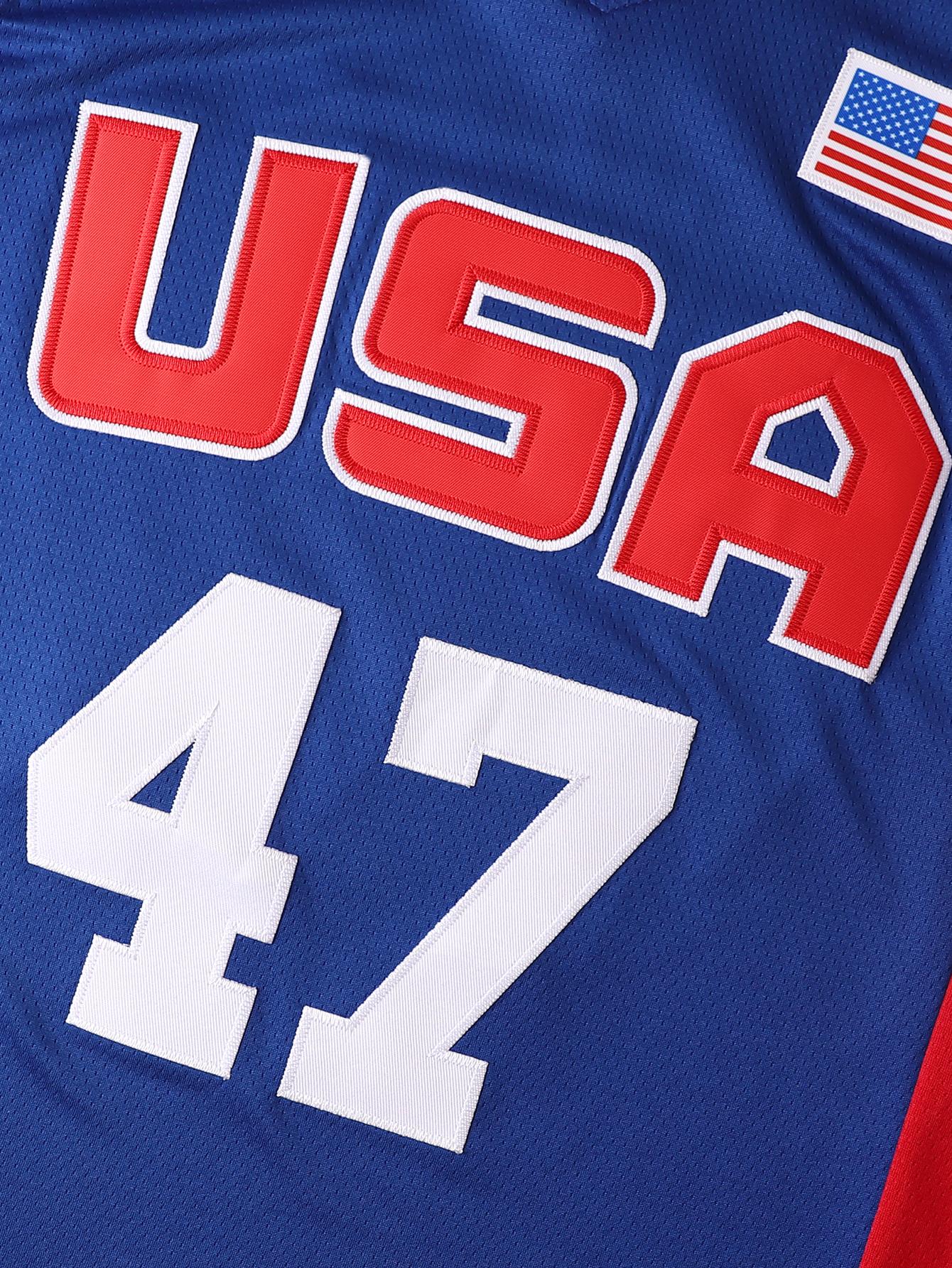 Basketball Jersey, Game Day, Dream Team, Men'S  Navy Blue Basketball Jersey - Breathable, Sleeveless with Design, Basketball Gear, Sports Jersey