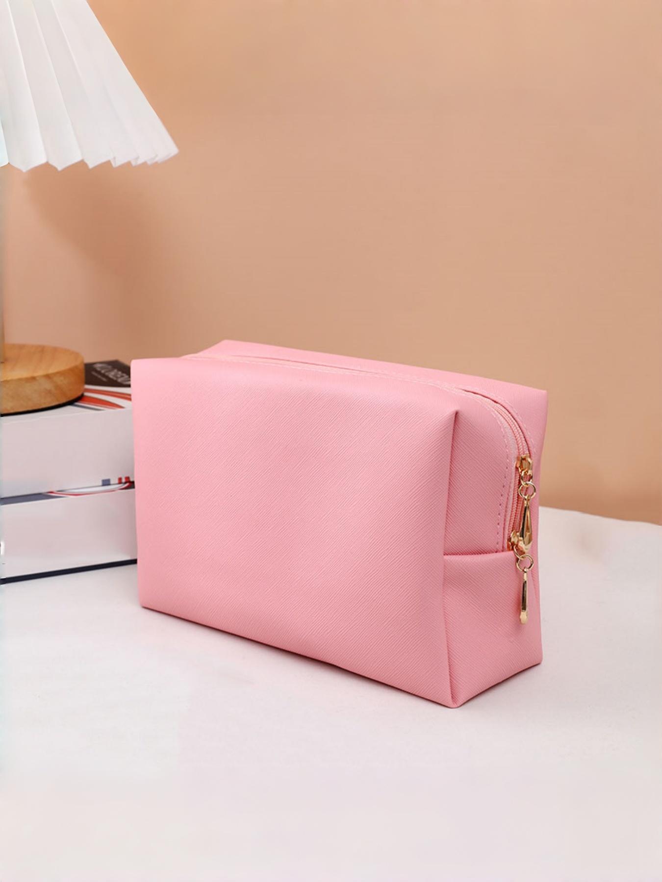 Portable Travel Makeup Bag, Large Capacity Waterproof PU Cosmetic Case, Cosmetics Organizer, Vacation Storage, Durable and Convenient Design