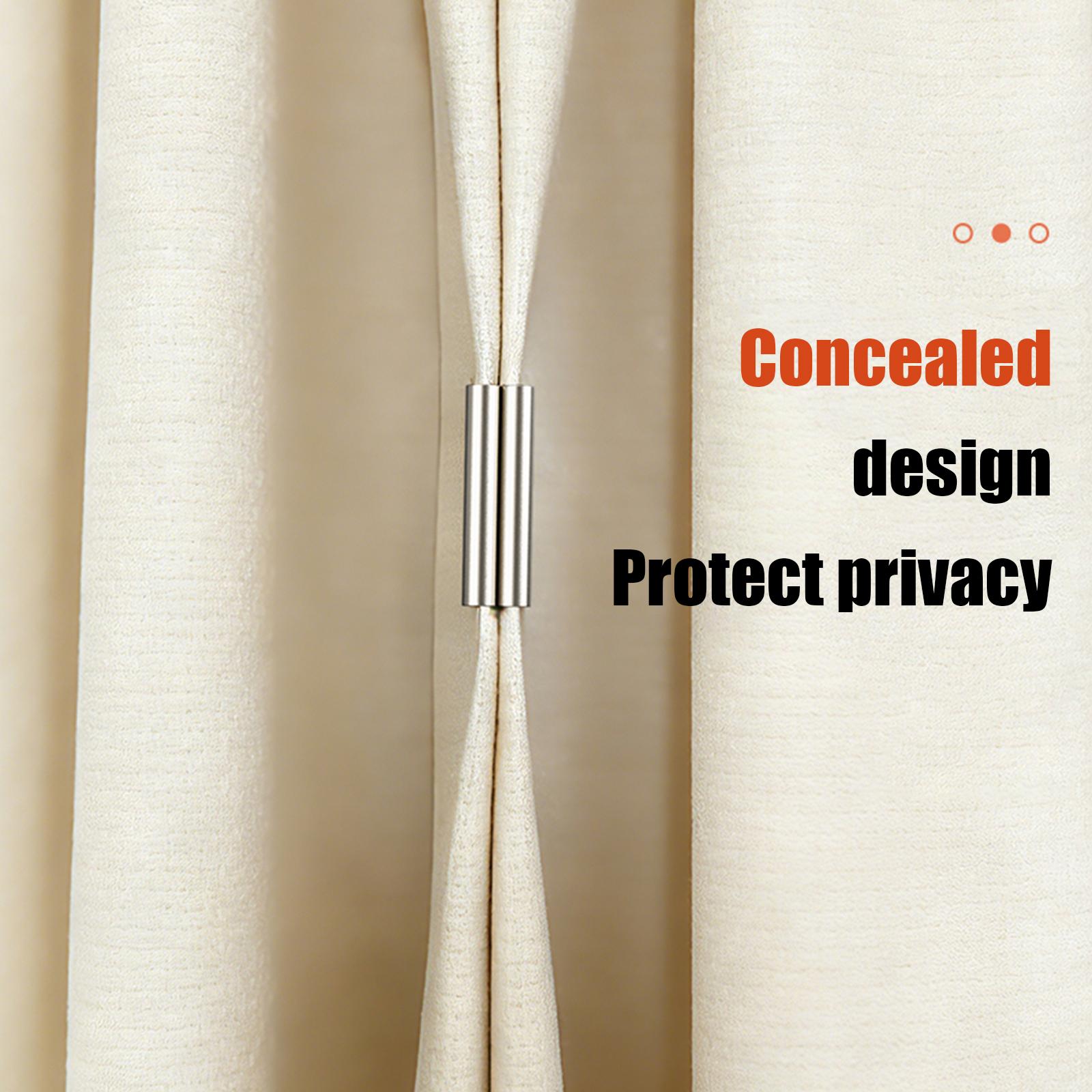 1Pair Strong Magnetic Curtain Clips for Prevent Light Leaking Keep Curtain Closed for Home Bedroom Office Curtain Draperies