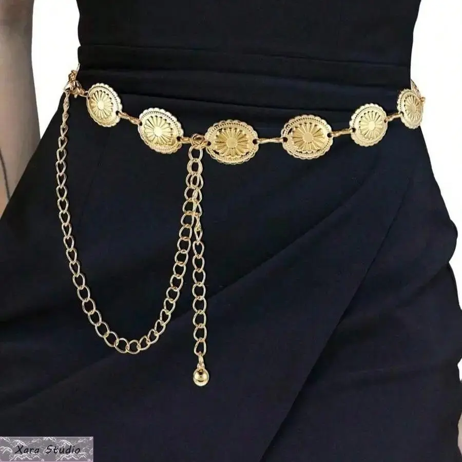 Elegant Fashion Belt for Women - 1 Piece Versatile Circular Waist Decorative Chain in Autumn Fashion Accessories Stylish and Elegant Design, Belts For Women