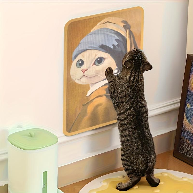 Durable Cat Scratching Pad, Self-Adhesive Multi-Functional Cat Scratch Board, Interactive Pet Climbing Mat, Wall Replacement, Wear-Resistant, Vertical Scratcher