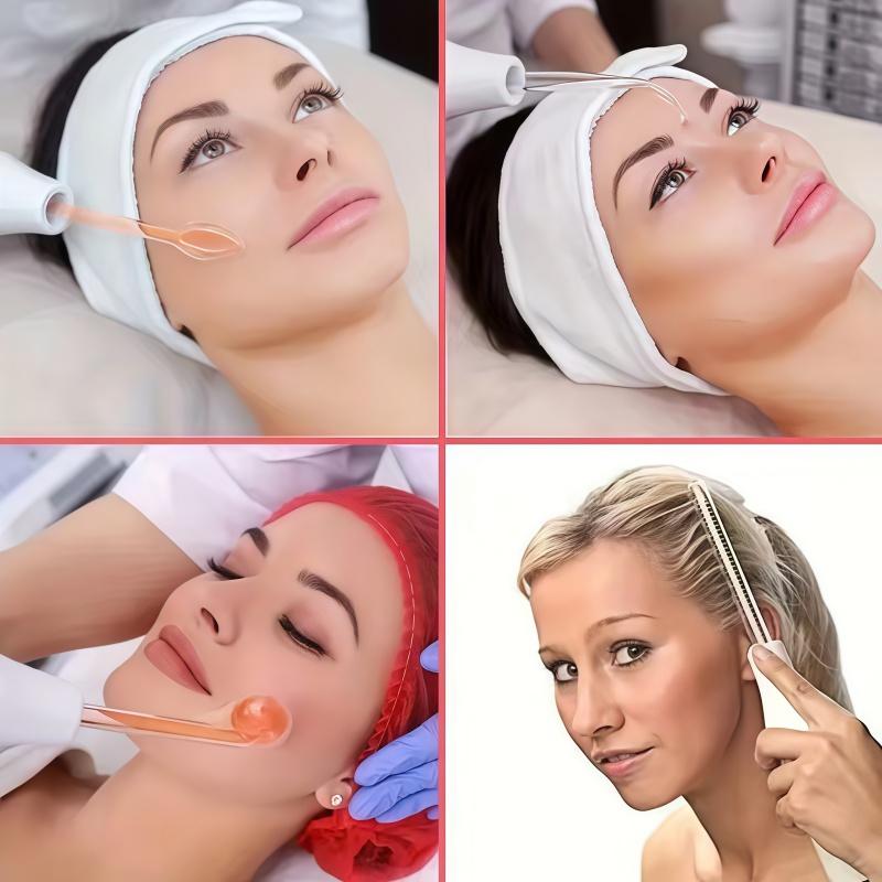 US standard plug, 4-in-1 multifunctional facial machine high-frequency comb device, high-frequency facial stick with 4 tubes, suitable for facial, head, and neck care tools, perfect gift for friends, girlfriends, and family, Christmas gift